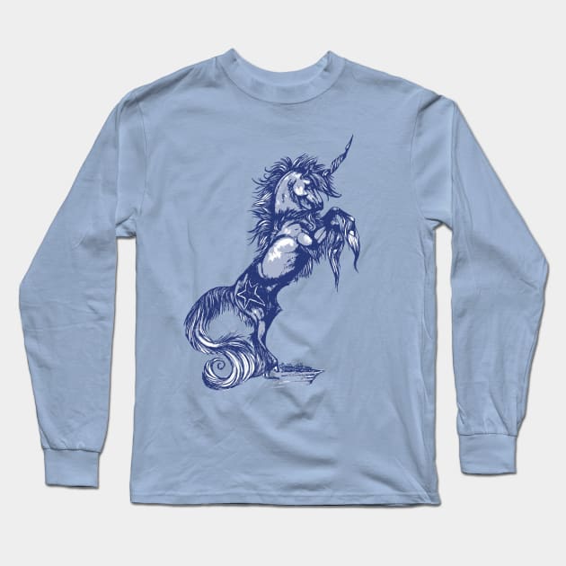 Rearing Unicorn Long Sleeve T-Shirt by WildThingsTreasures34